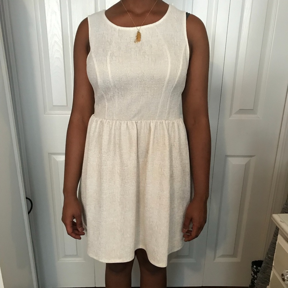 Gold and White Dress